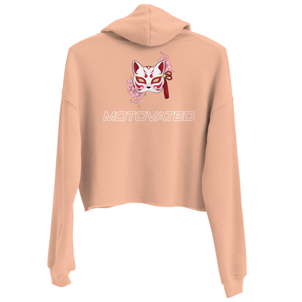 Cropped Cherry Blossom Fox Hoodie-2