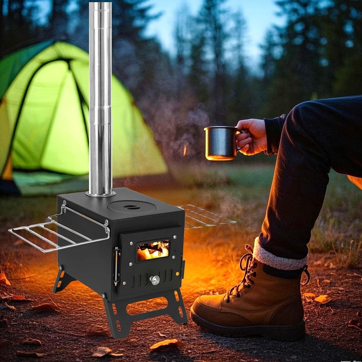 Portable Stainless Steel Camping Stove for Outdoor Cooking-1