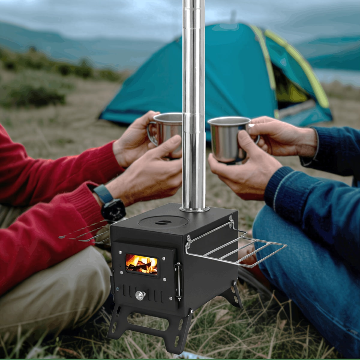 Portable Stainless Steel Camping Stove for Outdoor Cooking-4