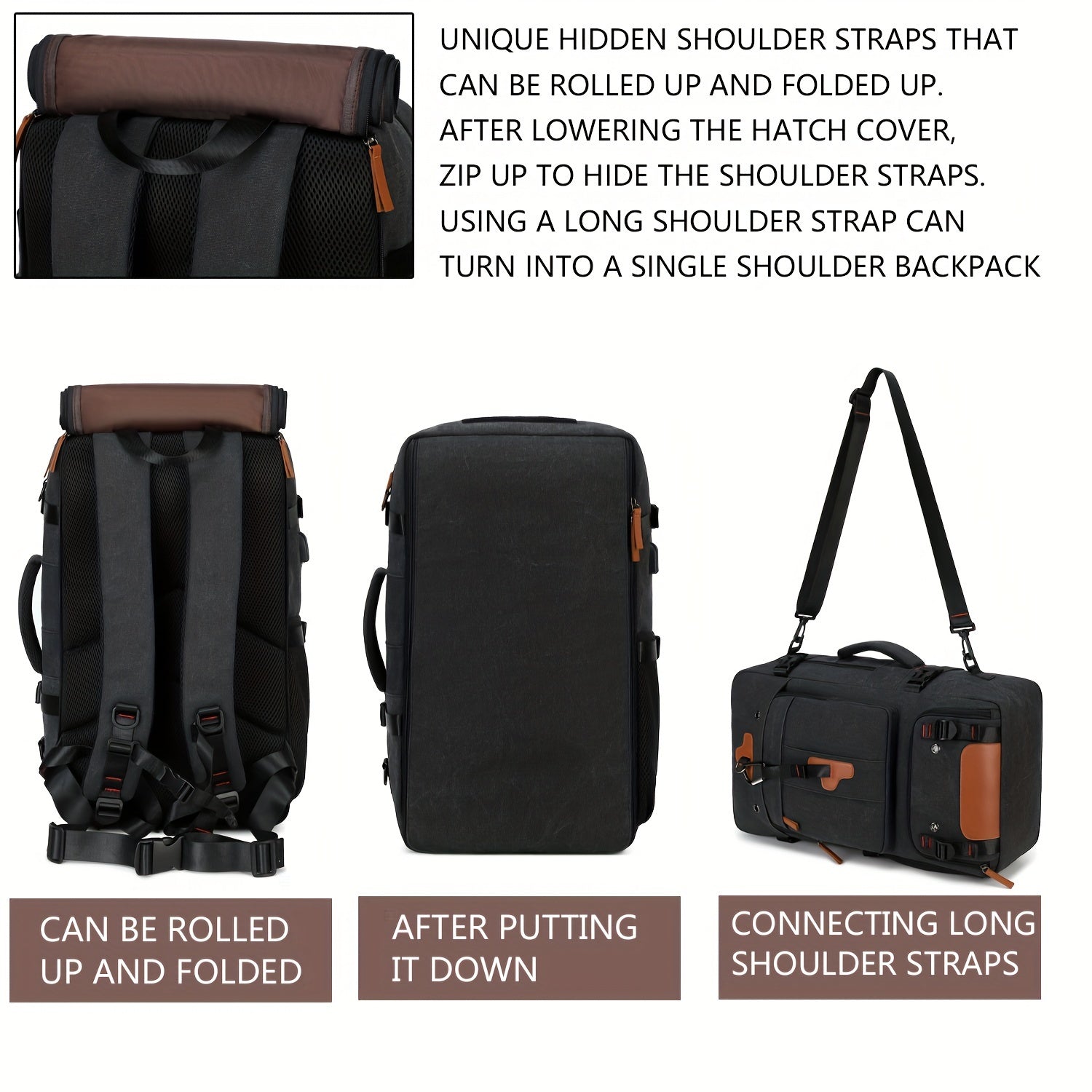 Hiking Backpack with USB & Shoe Compartment-1
