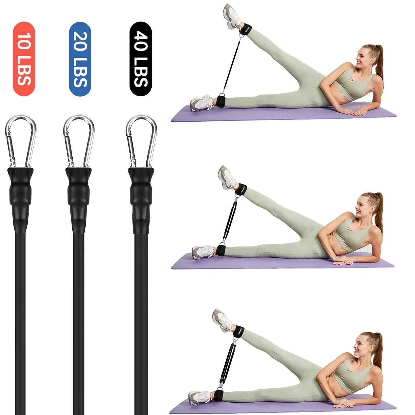 Ankle Resistance Bands Set for Leg and Butt Training-1