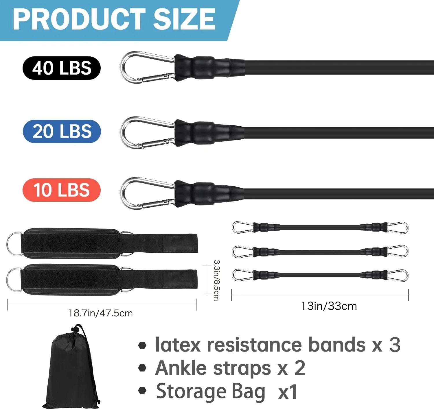 Ankle Resistance Bands Set for Leg and Butt Training-2