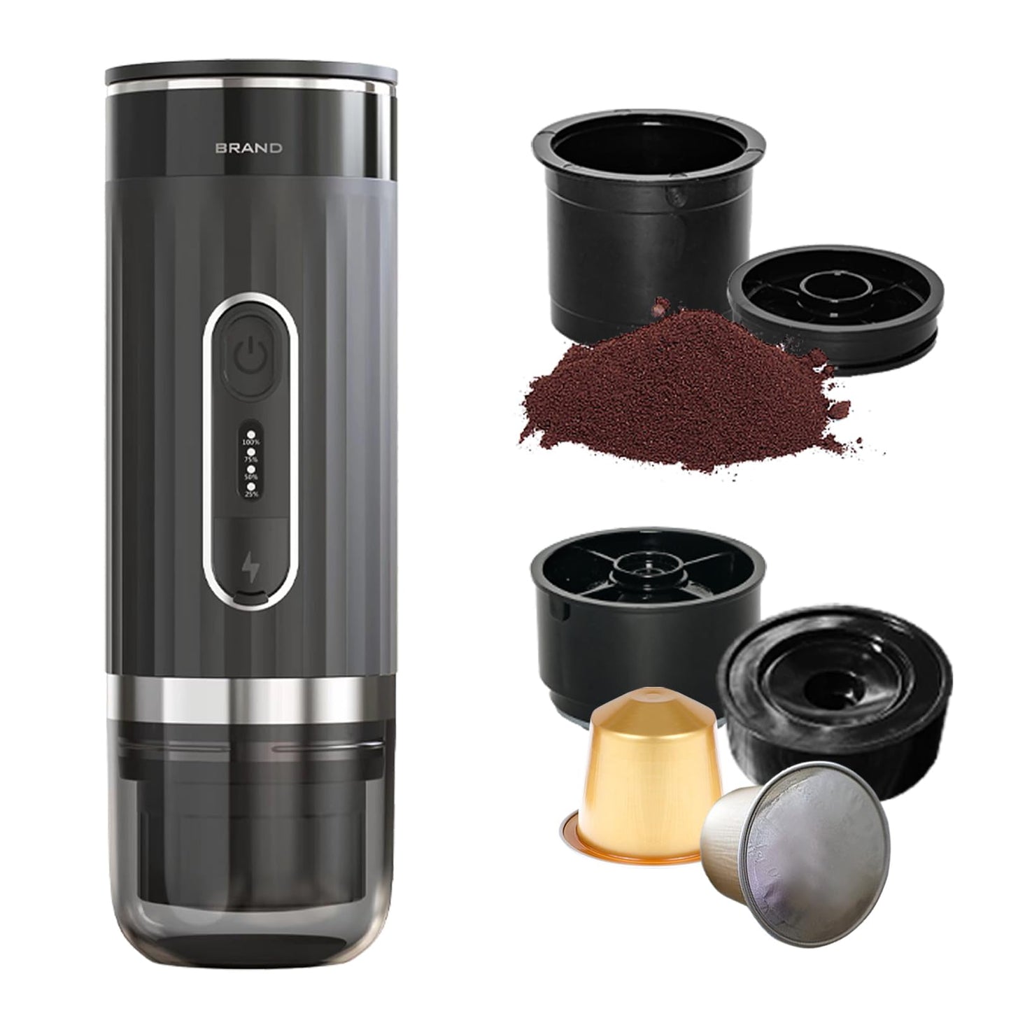 Portable Coffee Maker Wireless Heating Coffee Machine 3 In 1 for Camping Travel