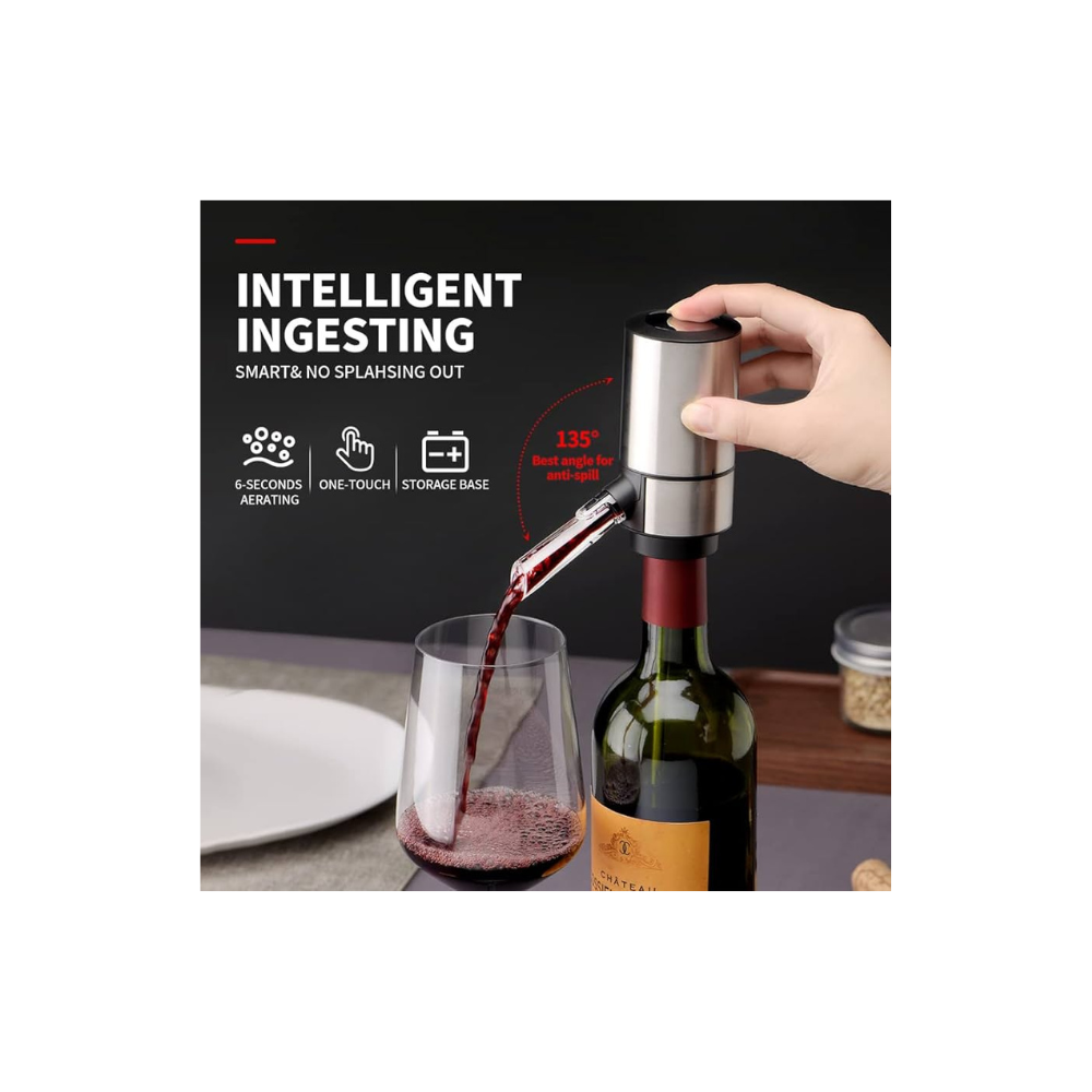 Electric Wine Aerator, Preserver & Dispenser