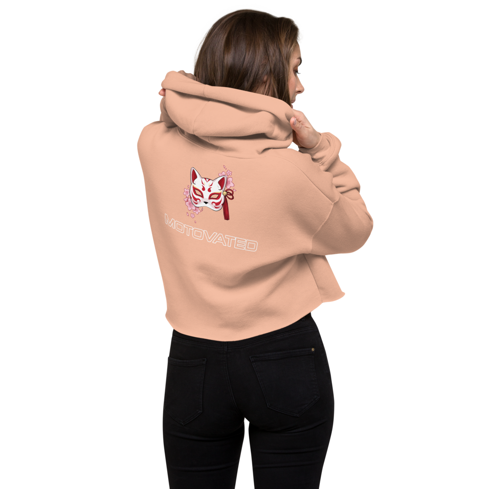 Cropped  Cherry Blossom Fox Hoodie-0