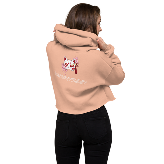 Cropped  Cherry Blossom Fox Hoodie-0