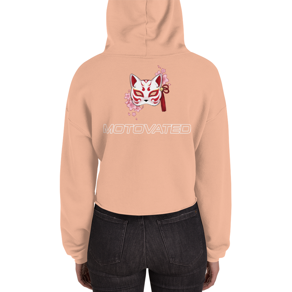Cropped  Cherry Blossom Fox Hoodie-3