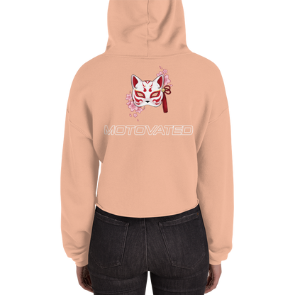 Cropped  Cherry Blossom Fox Hoodie-3