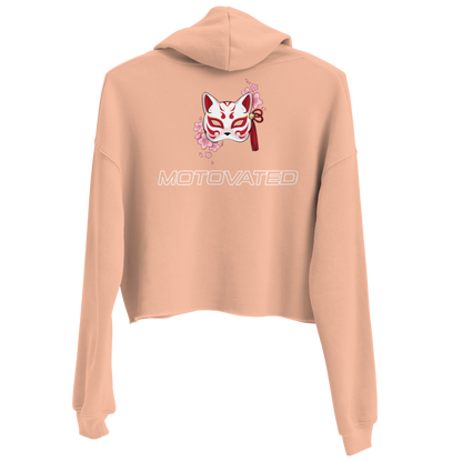 Cropped  Cherry Blossom Fox Hoodie-2