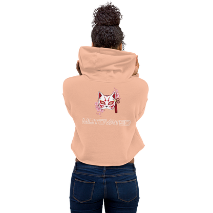Cropped  Cherry Blossom Fox Hoodie-1