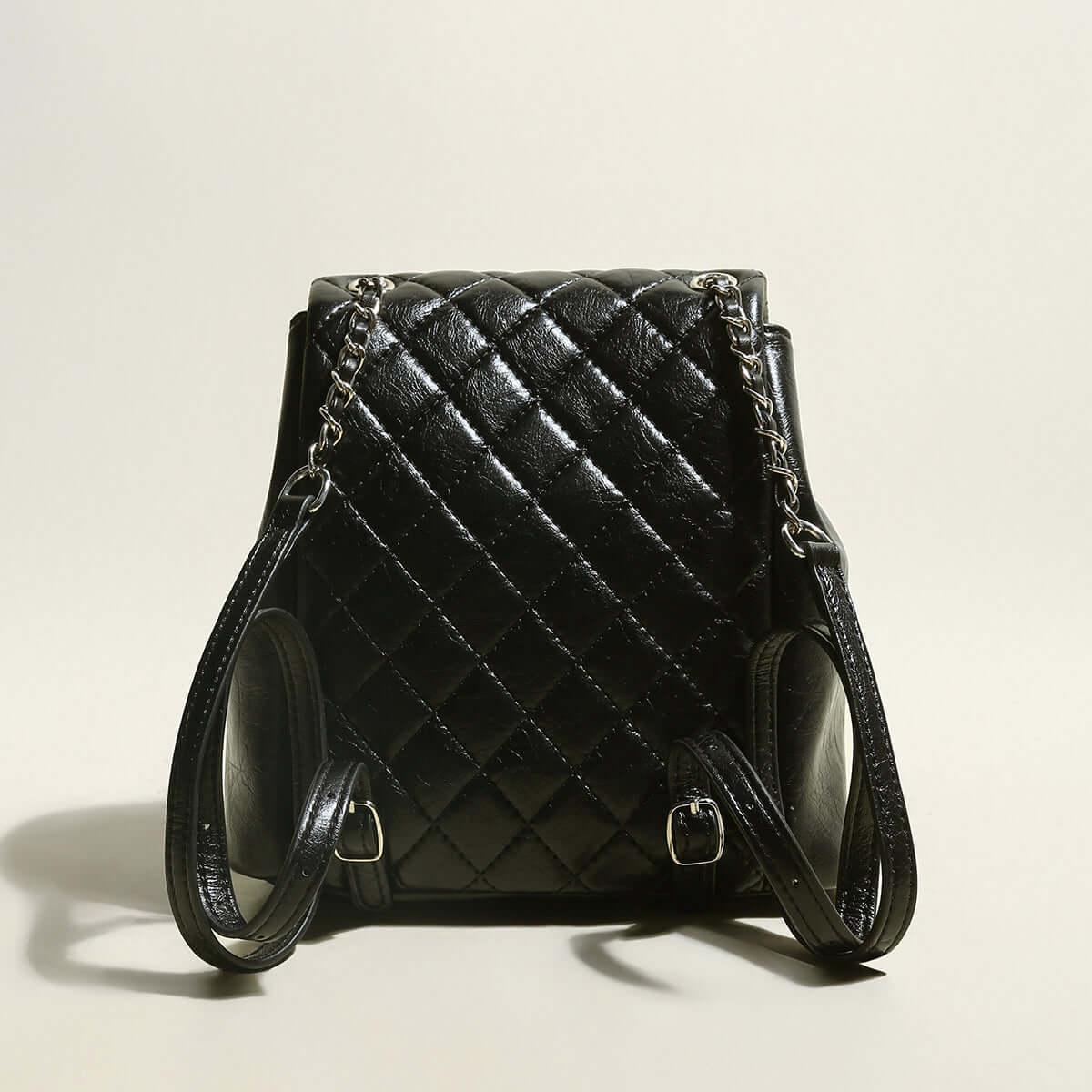 Multi-Pocket Chainstrap Quilted Backpack-2