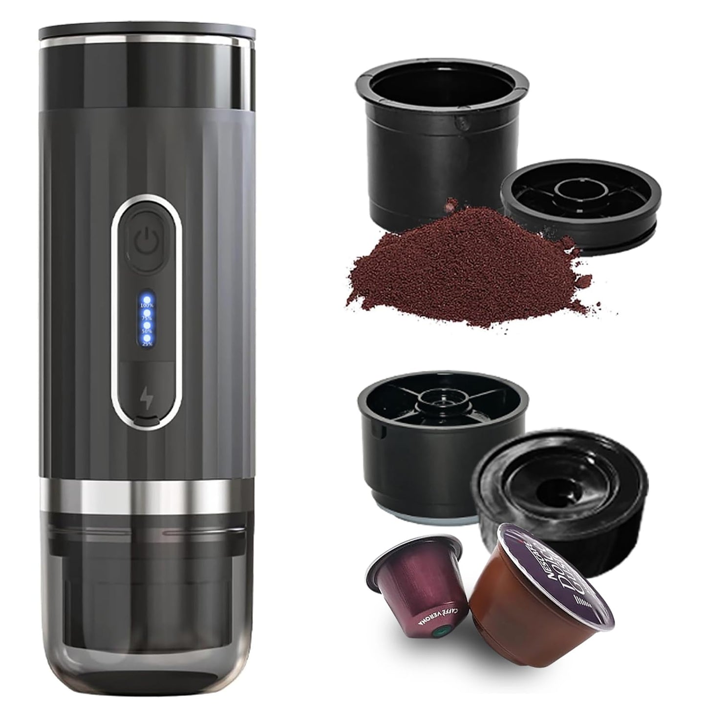 Portable Coffee Maker Wireless Heating Coffee Machine 3 In 1 for Camping Travel