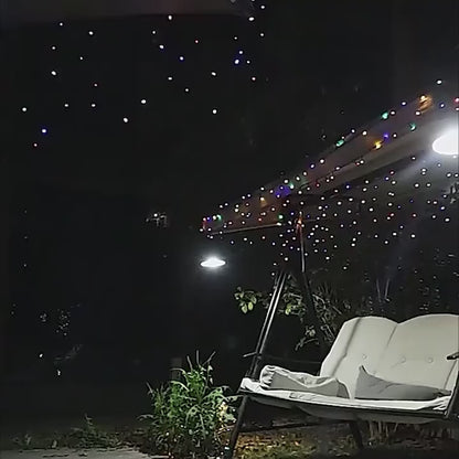 Solar Powered Hanging Pendant Light Garden Outdoor Patio Shed LED Lamp Lighting
