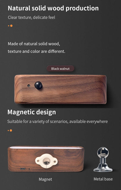 Solid Wood Rechargeable Induction Light-3